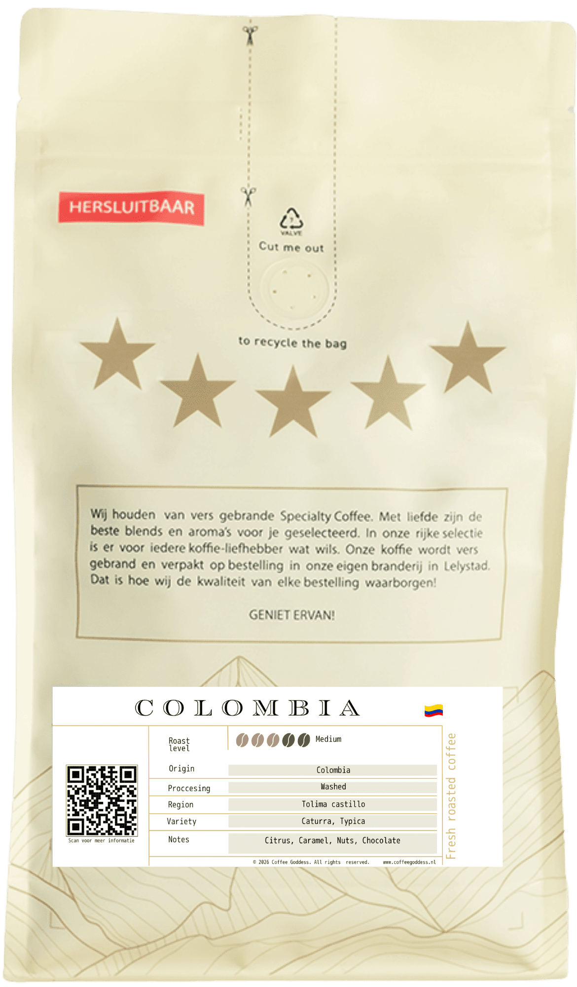 Colombia supremo koffiebonen 1kg