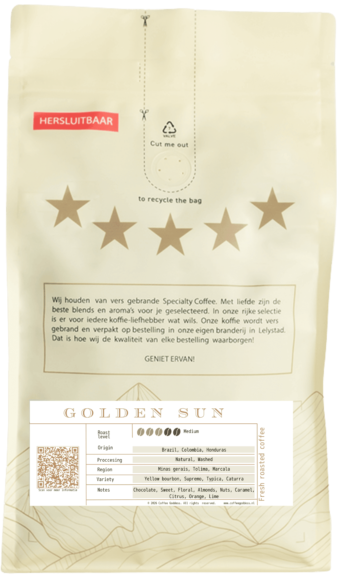 Golden sun koffiebonen 1kg