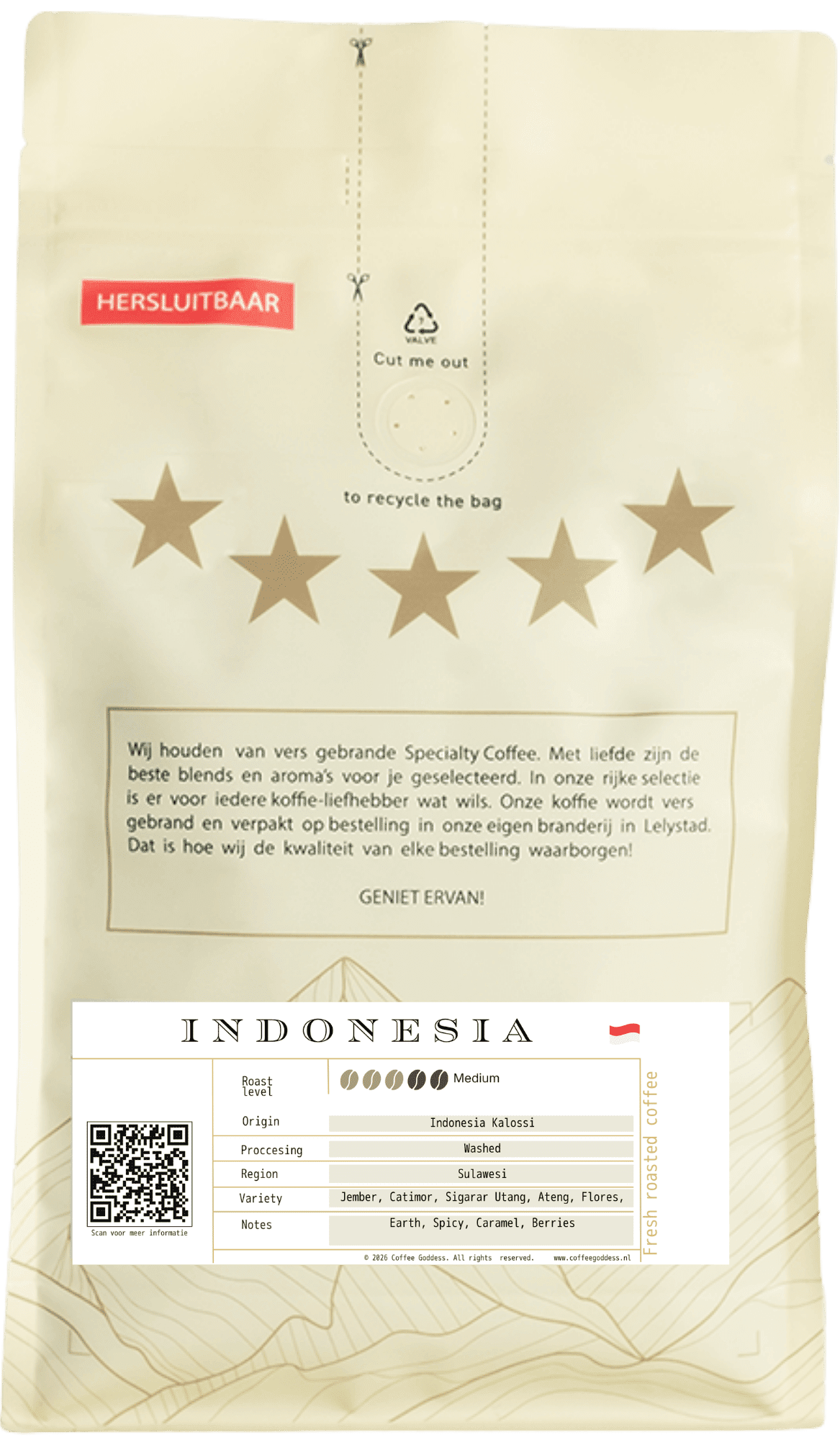 Indonesië Kallossi koffiebonen 1kg